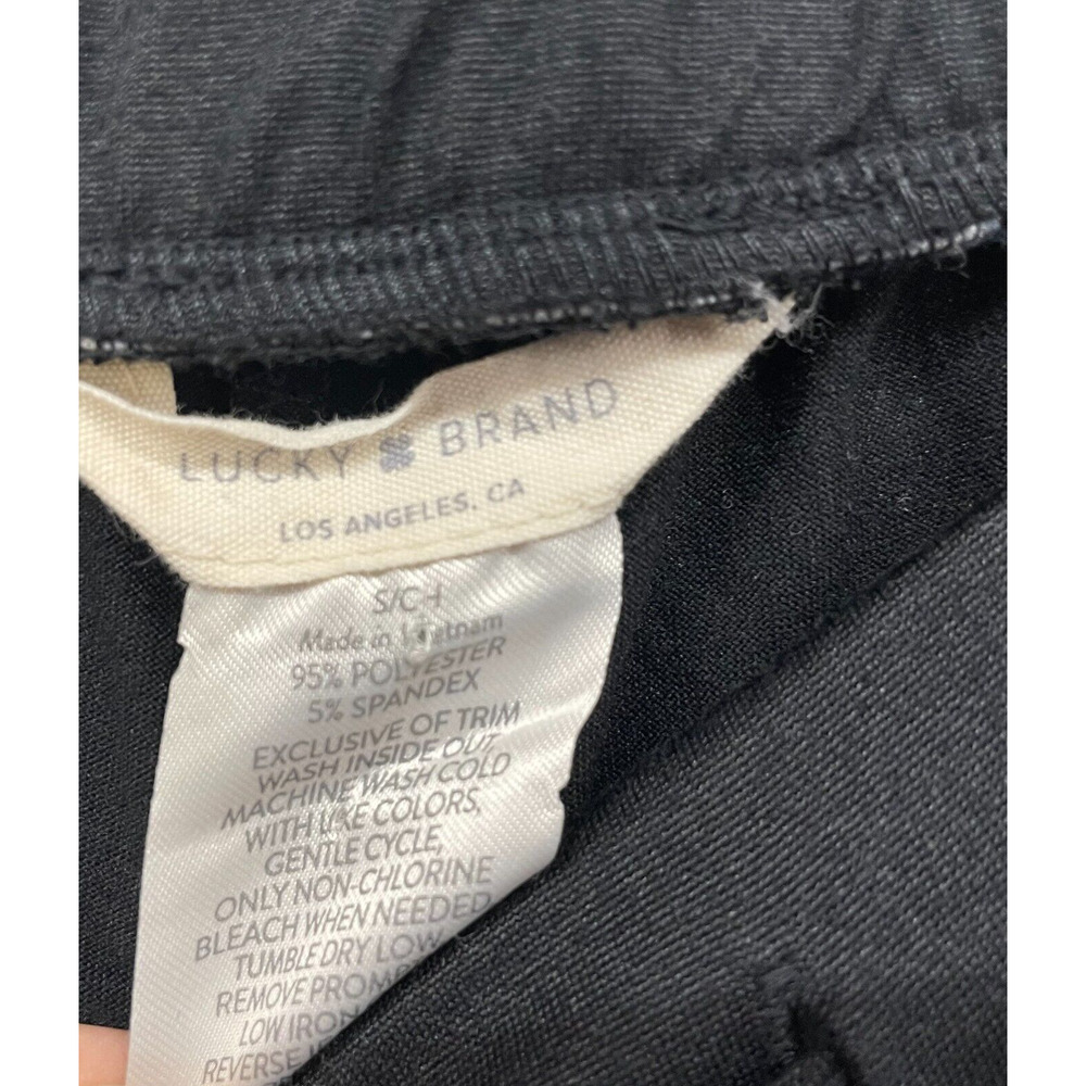 Lucky Brand Pants Womens Small Black Sweatpants Mid Rise Drawstring Pockets - Picture 6 of 10